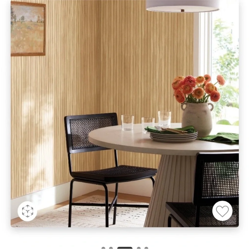 Threshold Slatted Wood Wallpaper - White and Cream